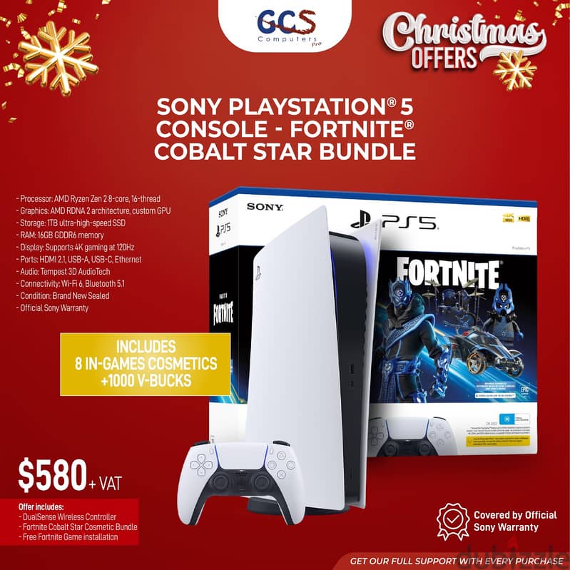 Sony PlayStation®5 Console - Fortnite® Cobalt Star Bundle 0