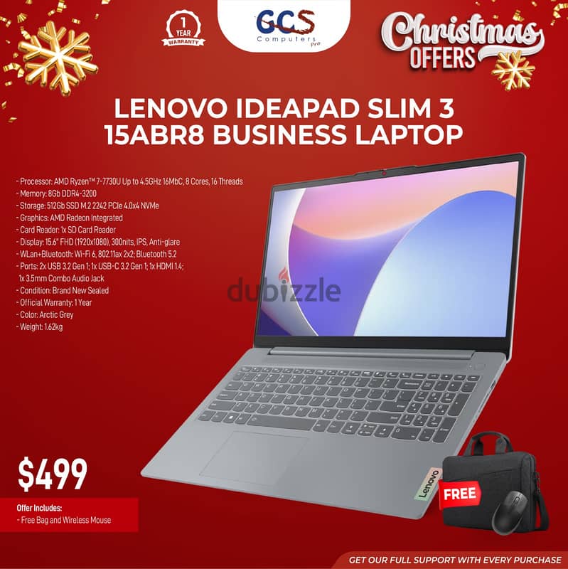 Lenovo Ideapad Slim 3 15ABR8 Business Laptop 0