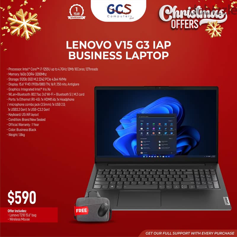 Lenovo V15 G3 IAP Business Laptop 0