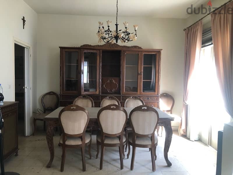 Dining Table 8 chairs + dressoire and 2 caches radiateur for sale 0