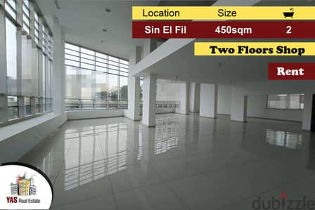 Sin El Fil 450m2 | Two Floors Office | Rent | Prime Location | AA/AMK