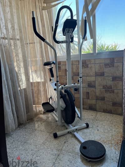 Multi-Functional Exercise Elliptical Trainer and Twister Stepper