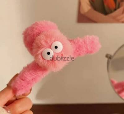 plush hair clips