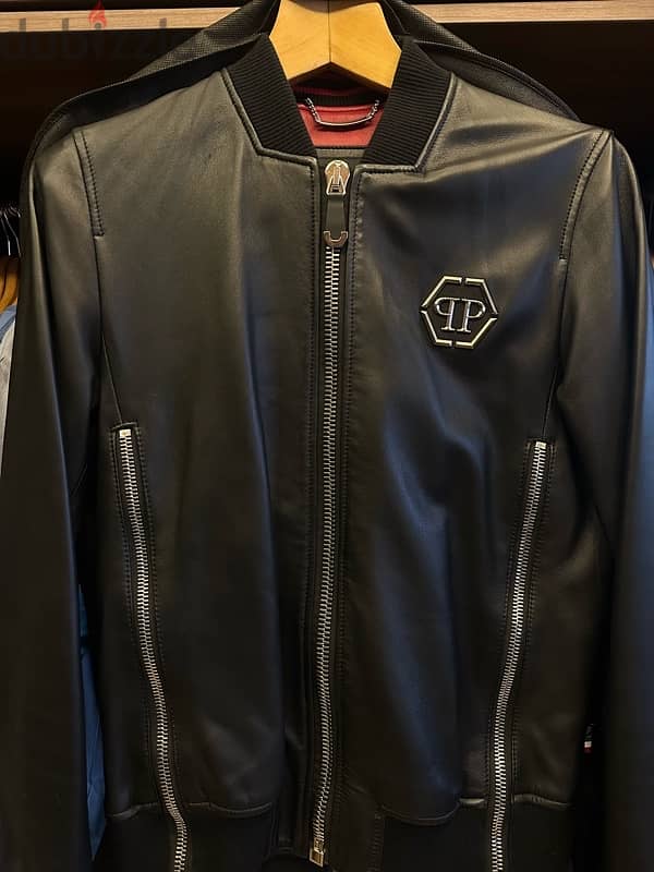 philipp plein leather jacket 0