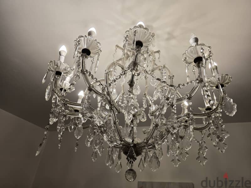 Vintage Crystal Chandelier 12 Lamps 1