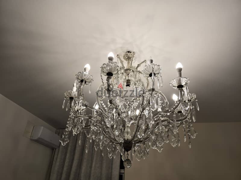 Vintage Crystal Chandelier 12 Lamps 2