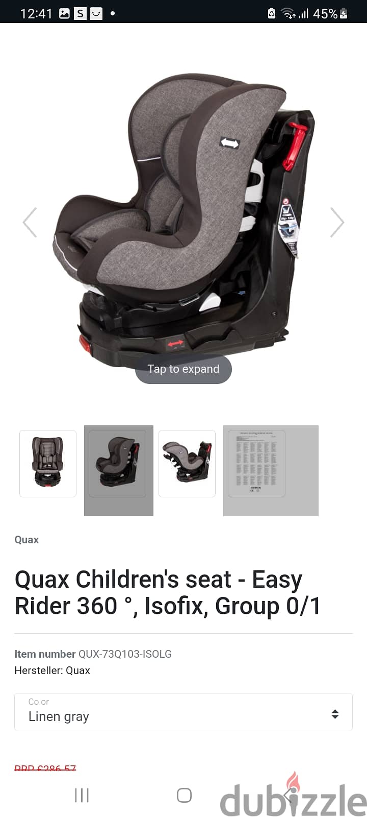 German carseat free delivery with isofix and 360 rotation 0