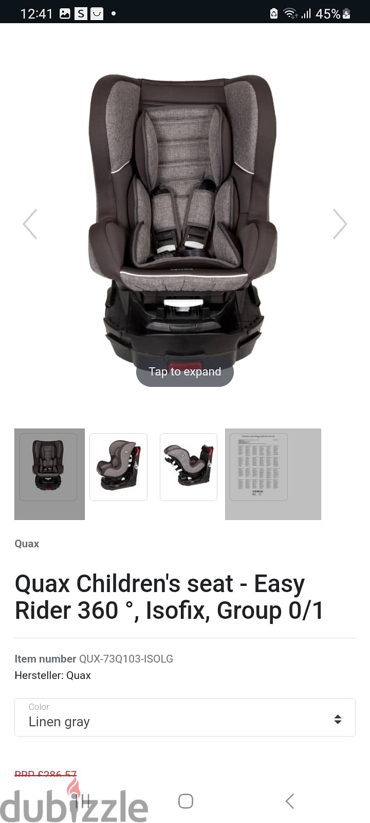 German carseat free delivery with isofix and 360 rotation 1