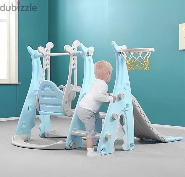 kids slide with swing مرجوحة و زحليطة 6