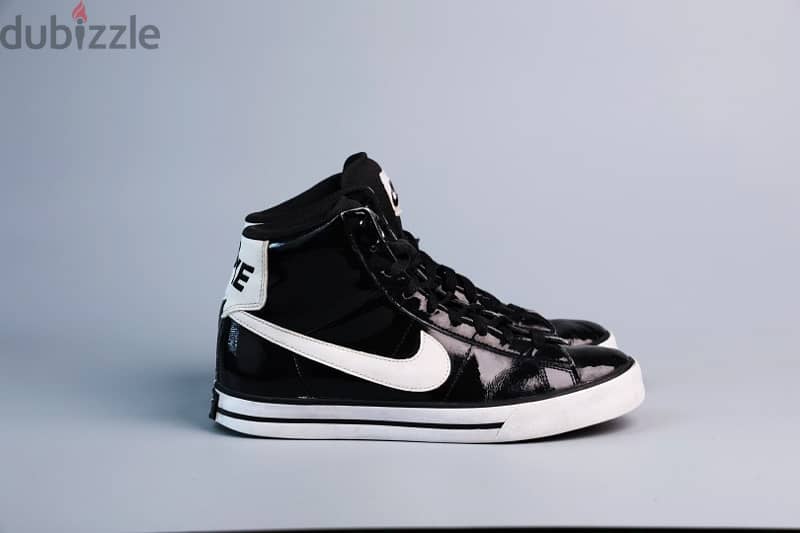 NIKE Sweet Classic Glossy Black Retro Sneakers. (40.5) 4