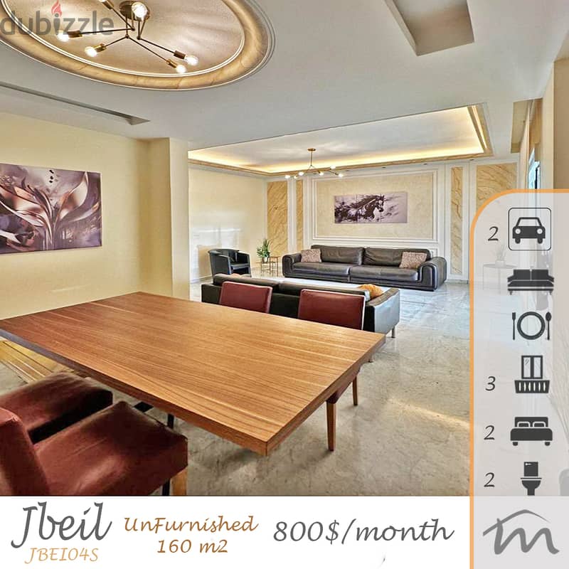 Jbeil | Charming 160m² | 3 Balconies | 2 Underground Parking | View 0