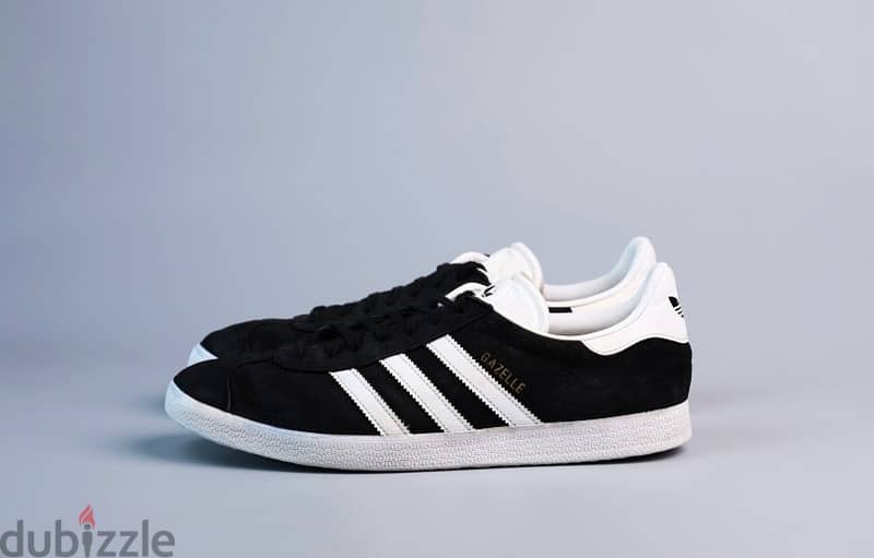 ADIDAS “Gazelle” Black & White Sneakers. (45) 0