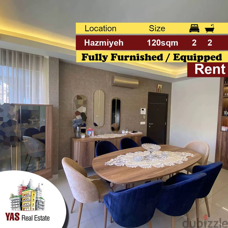 Hazmiyeh/New Mar Takla 120m2 | Rent | Furnished | Prime Location | PA 0