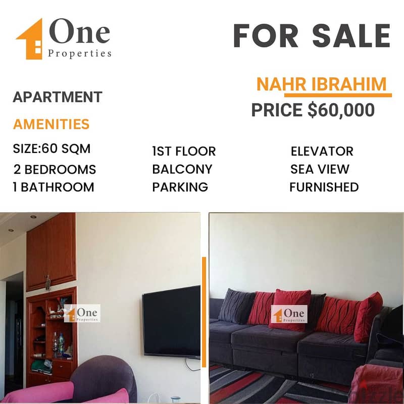 APARTMENT FOR SALE IN NAHR IBRAHIM 0