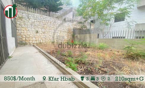 Apartment for Rent in Kfarhbab with Garden!