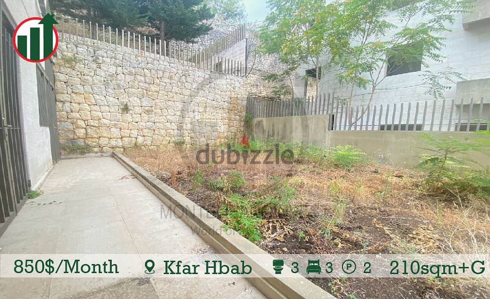 Apartment for Rent in Kfarhbab with Garden! 0