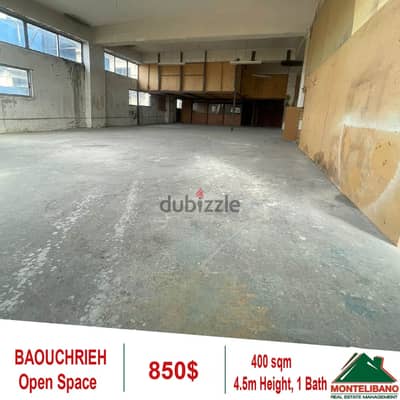 850$!! Open Space Depot for rent in Baouchrieh