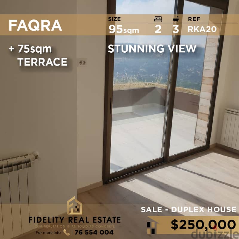 Duplex for sale in Faqra RKA20 منزل دوبلكس للبيع في فقرا 0