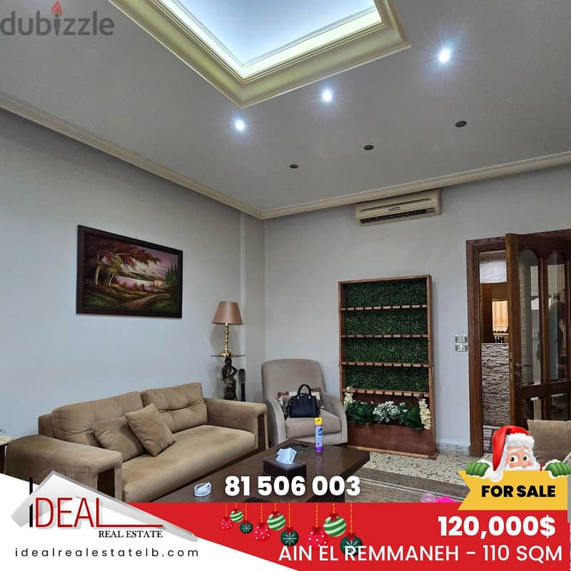 Unfurnished 110 sqm Apartment for Sale in Ain El Remmaneh REF#JPT22155 0