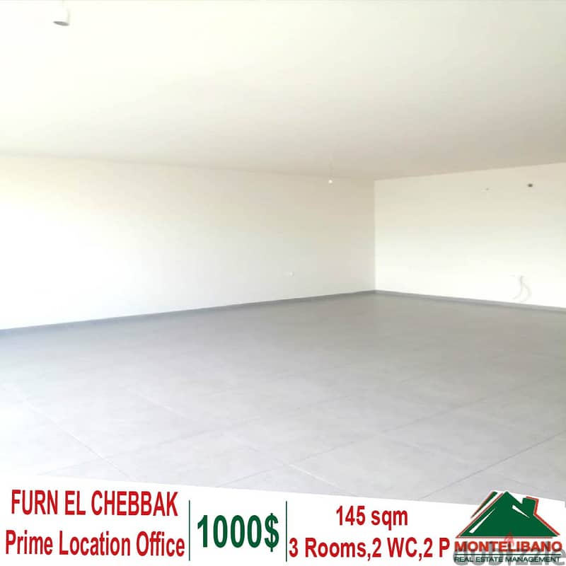 145 sqm Prime Location Office for rent in Furn El Chebbak !!! 0