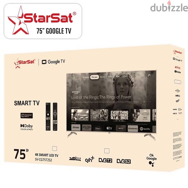 Starsat 75 inch smart google TV 1