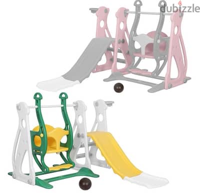 Kids Slide with Swing set مجموعة مرجوحة مع زحليطة