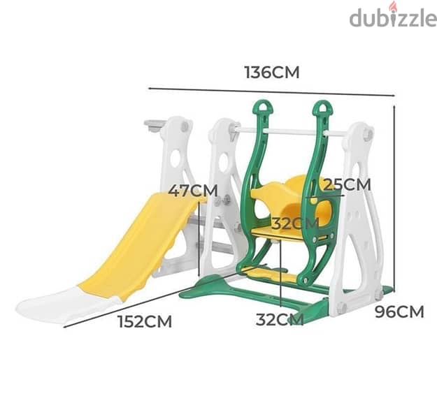 Kids Slide with Swing set مجموعة مرجوحة مع زحليطة 1