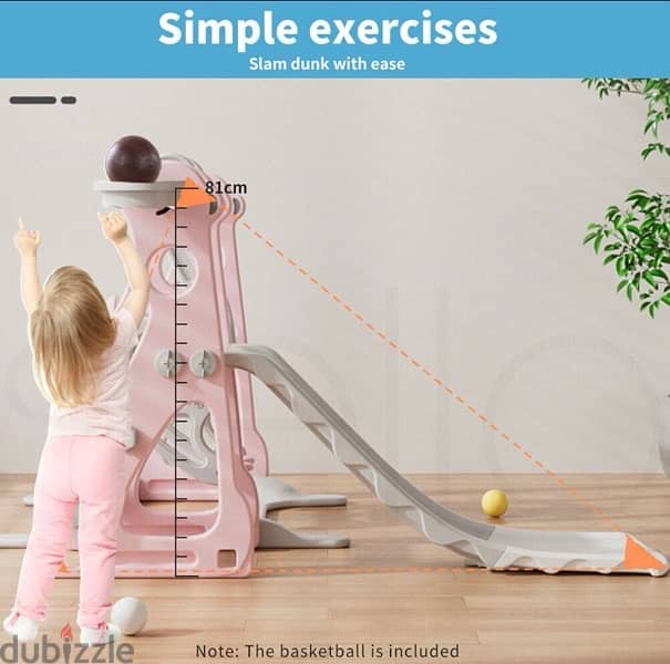 Kids Slide with Swing set مجموعة مرجوحة مع زحليطة 2