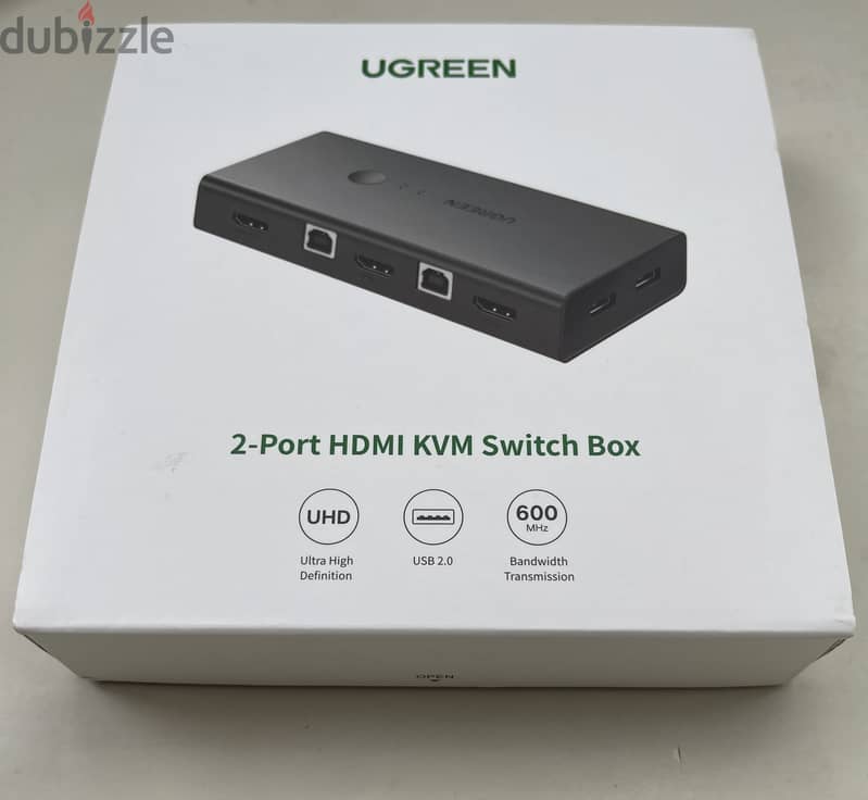 UGREEN KVM HDMI USB Switch | 2-Port HDMI 4K Switcher Box | 50744 0