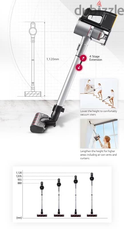 LG CordZero Handstick + Power Mop Vac with Kompressor Technology 7