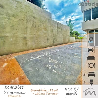 Konnabet Broumana | Brand New 175m² + 120m² Terrace | New Building