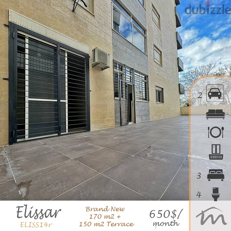 Elissar | Brand New 170m² + 150m² Terrace | 3 Bedrooms Apt | 2 Parking 0