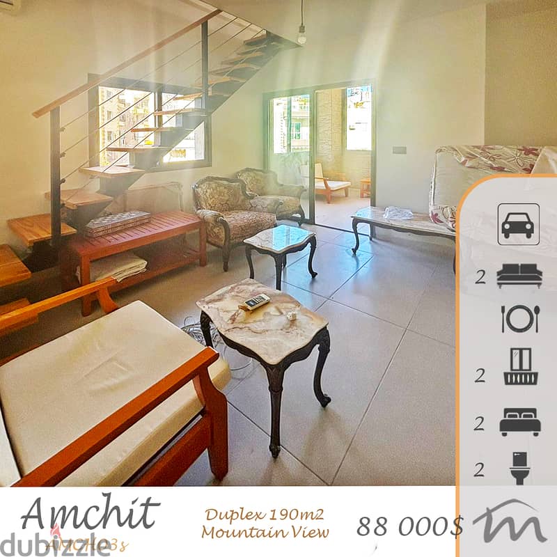 Amchit | Catchy 463$/m² | 190m² Duplex | Terrace | Balcony | 2 Parking 0