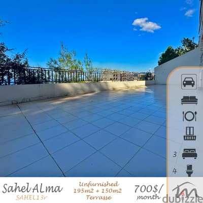 Sahel Alma | One of a Kind Decorated 195m² + 150m² Terrace | 2 Parking