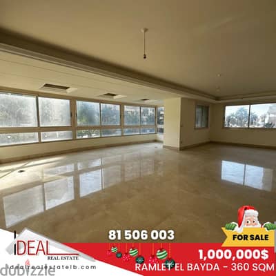 360SQM Apartment for Sale Ramlet El Bayda REF#AR11014