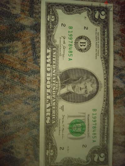 2 dollars bill