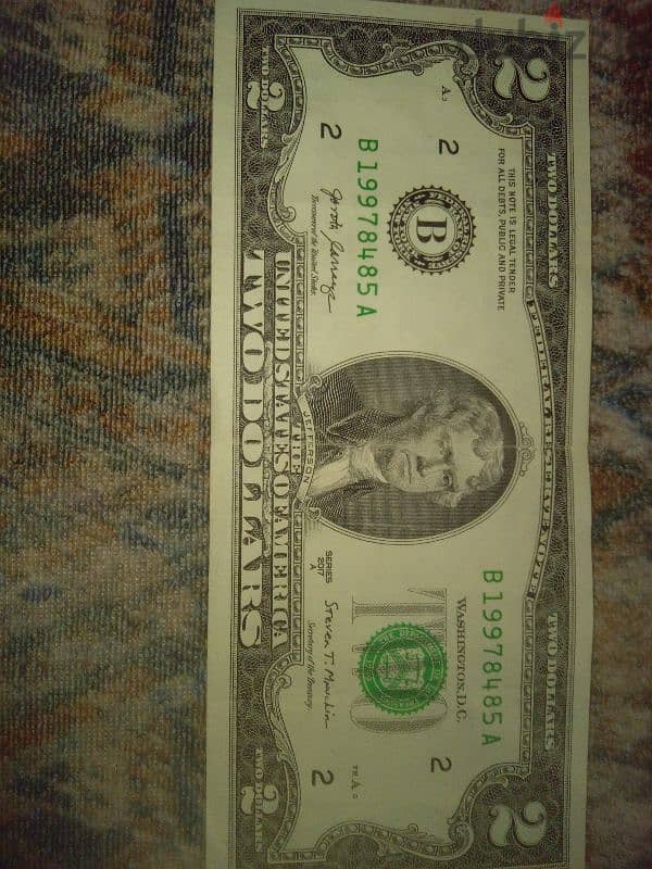 2 dollars bill 0