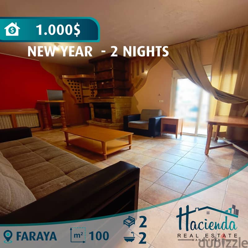 New Year Duplex Chalet For Rent In Faraya 0