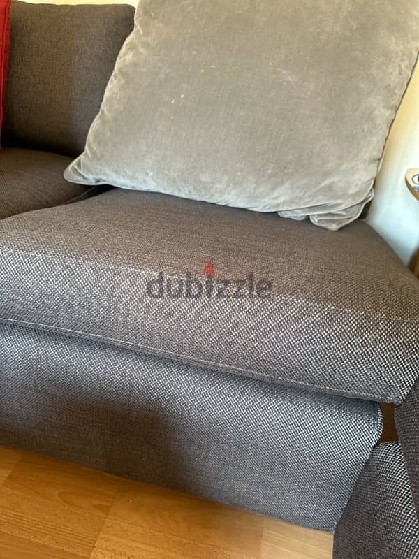 Like new grey sofa corner modules with black chinese table 6