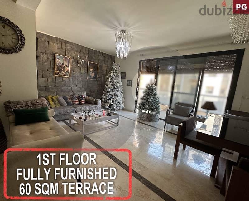 1st floor-Fully furnished- terrace-Mansourieh/منصوريه  REF#PG115768 0