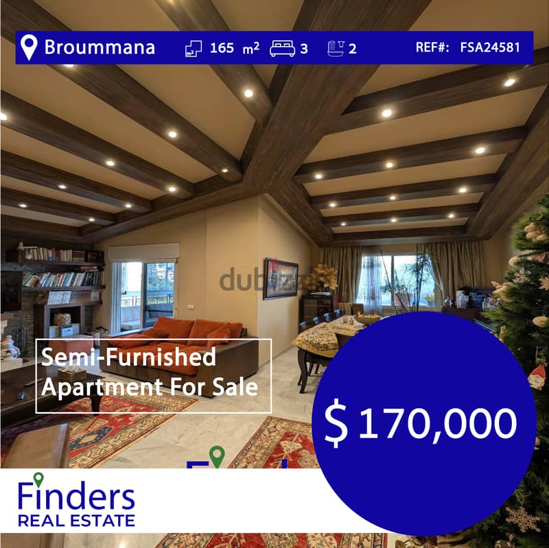 Apartment for sale in Broummana El Maska! شقة للبيع في برمانا المسقا 0