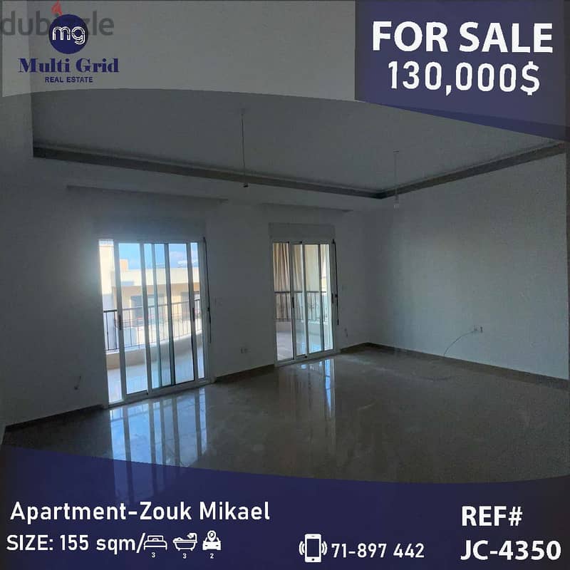 JC-4350 / Apartment for Sale in Zouk Mikael , شقة للبيع في زوق مكايل 0