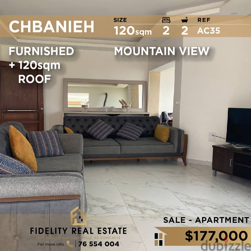 Apartment for sale in Chbanieh AC35 شقة مفروشة للبيع في الشبانية 0