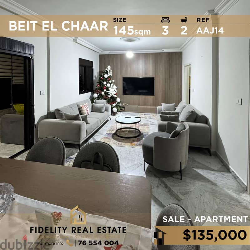 Apartment for sale in Beit el chaar AAJ14 شقة للبيع في بيت الشعار 0