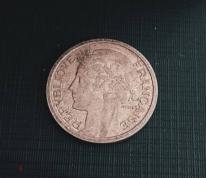 1959 France Morlon 1 Franc 4th Republic aluminium 1