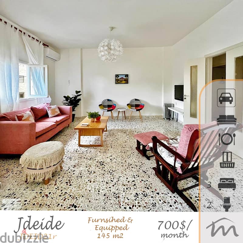 Jdaide | Furnished & Equipped 145m² | Prime Location | 3 Bedrooms 0