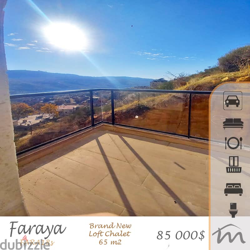 Faraya | Brand New 60m² Loft Chalet | Terrace | Catchy Investment 0