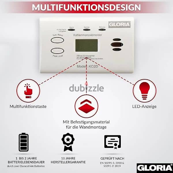 gloria carbon monoxide جهاز فحص اوكسيد الكربون 5