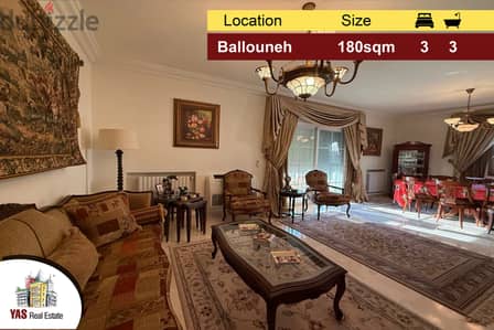 Ballouneh 180m2 | Prime Location | Oen View | Excellent Condition |AC