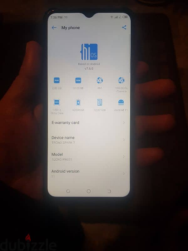 tecno spark 7 model 2023 32gb 2gbram 4